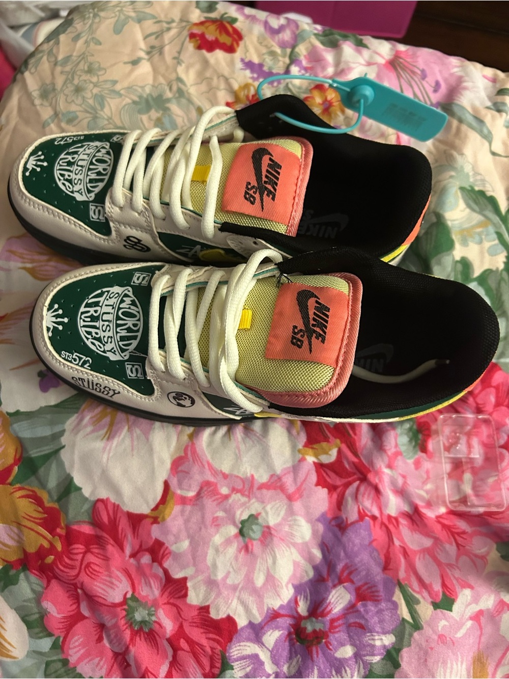 & Other Stories Kids Multicolor Sneakers - White/Green/Coral